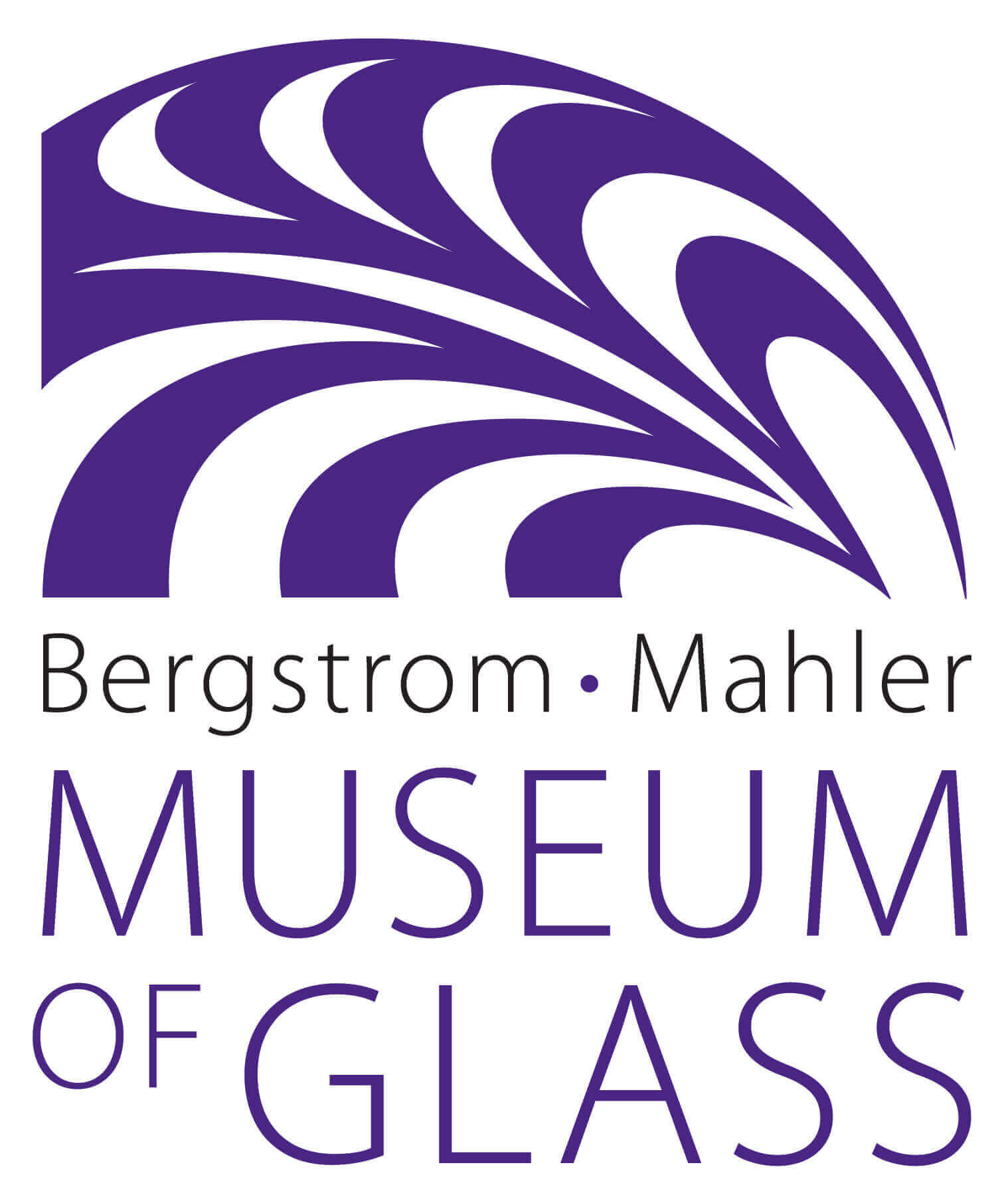Bergstrom Mahler Museum of Glass logo in purple.