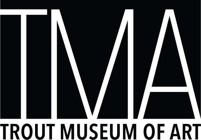 Black square logo with TMA in white and Trout Museum of Art underneath.